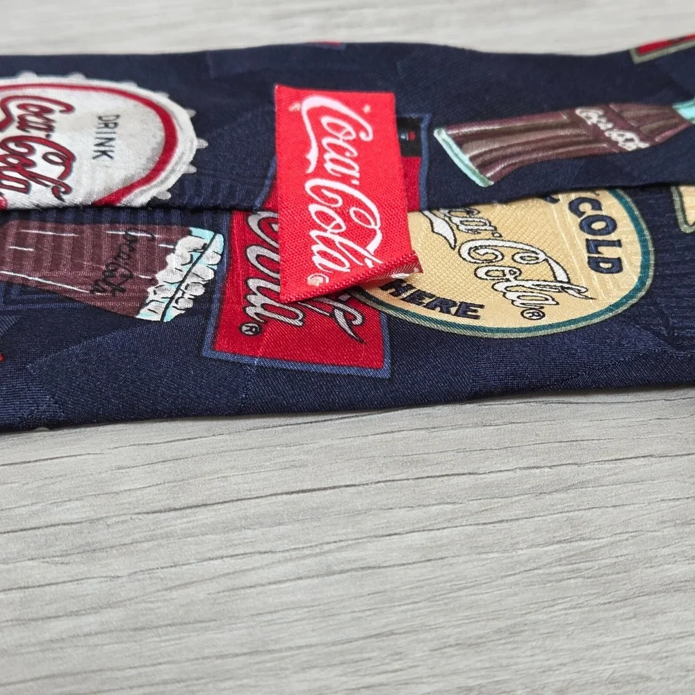 Coca Cola Silk Tie Ice Cold Bottle Print USA Vintage 57